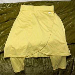 Faux Wrap Snoga skirt small yellow cream